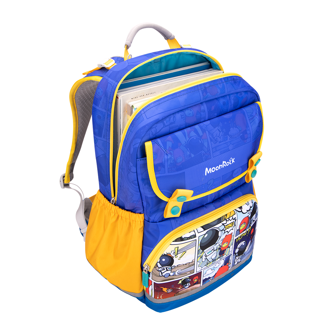 SS203P School Bag - Comic Sack - Blue Yellow