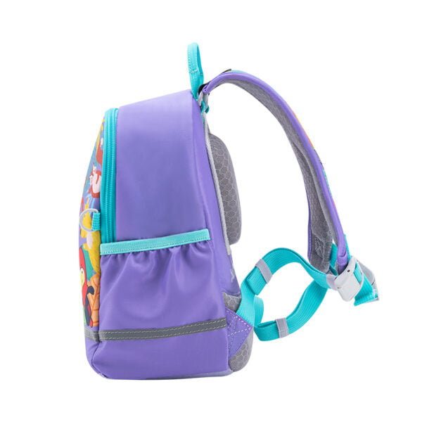 MoonRock Children's Antimicrobial Spine Protection Backpack - Forest Sports Meet - Light Purple (S)