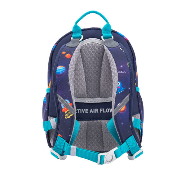 MoonRock Children's Antimicrobial Spine Protection Backpack - Moon Exploration - Deep Blue (S)