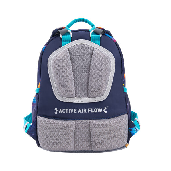 MoonRock Children's Antimicrobial Spine Protection Backpack - Moon Exploration - Deep Blue (S)