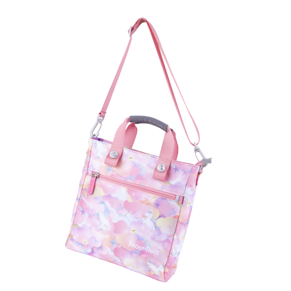 MoonRock Time Out Casual Shoulder Bag - Rainbow Unicorn - Pink