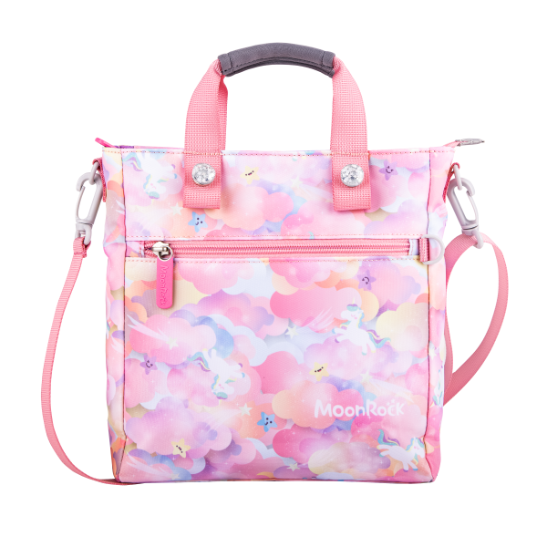 MoonRock Time Out Casual Shoulder Bag - Rainbow Unicorn - Pink