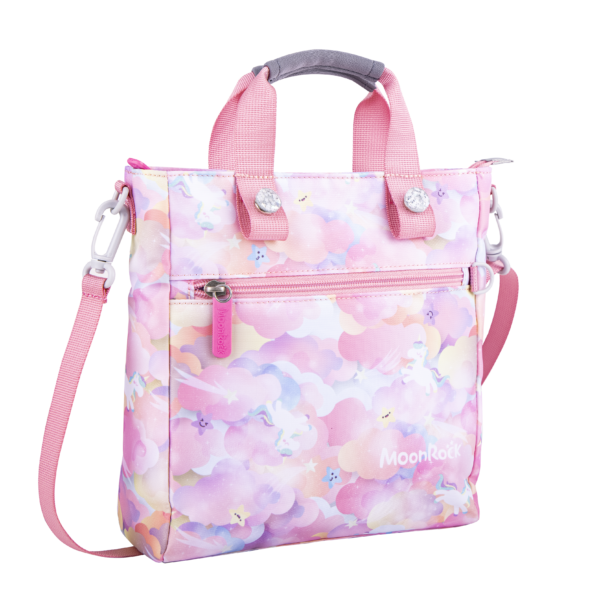 MoonRock Time Out Casual Shoulder Bag - Rainbow Unicorn - Pink