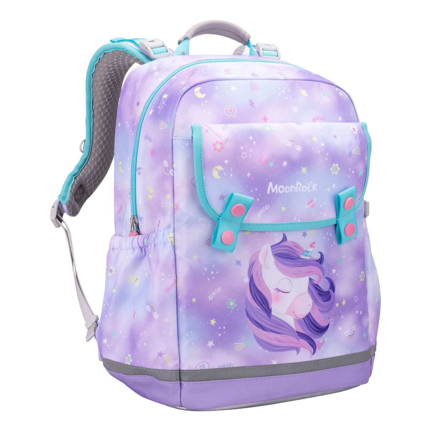 SS100P School Bag - Star Unicorn - Light Purple