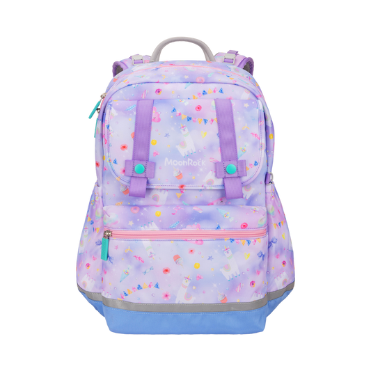 ASS200P School Bag - Alpaca Party - Purple Blue