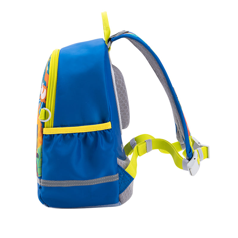 MoonRock Children's Antimicrobial Spine Protection Backpack - Forest Sports Meet - Blue (S)