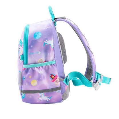 MoonRock Children's Antimicrobial Spine Protection Backpack - Moon Exploration - Light Purple (S)