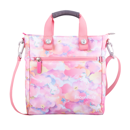 MoonRock Time Out Casual Shoulder Bag - Rainbow Unicorn - Pink