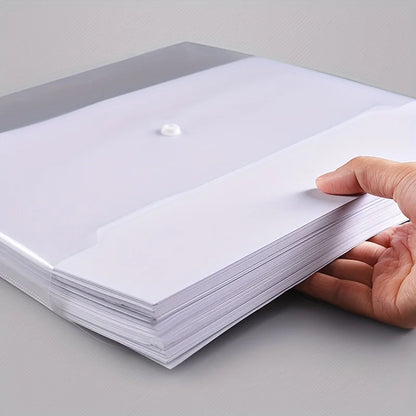 10 Pcs A4 Transparent Plastic File Folders – Waterproof Organizer