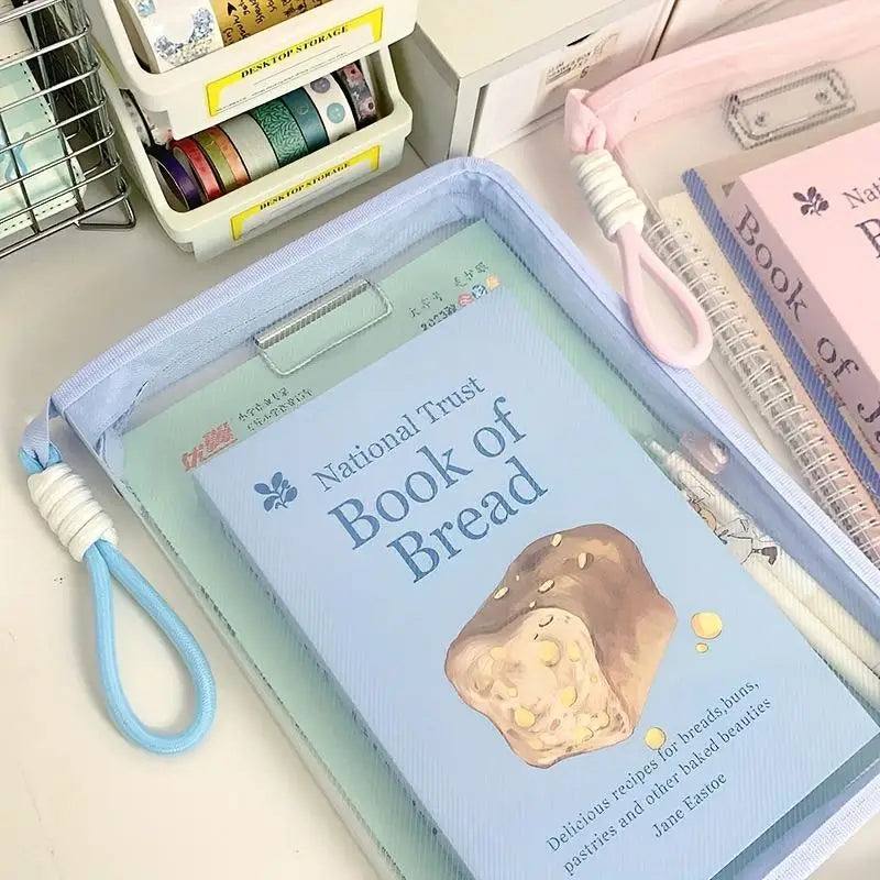 Portable Zipper File Bag with Handle – Large Capacity