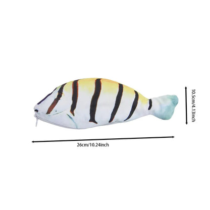 Cute Fish Pencil Case Kawaii Cartoon Zipper Pen Bag