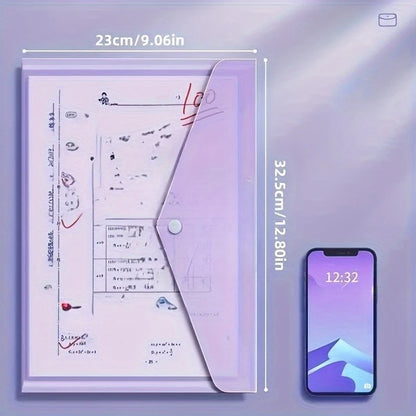 10 Pcs A4 Transparent Plastic File Folders – Waterproof Organizer