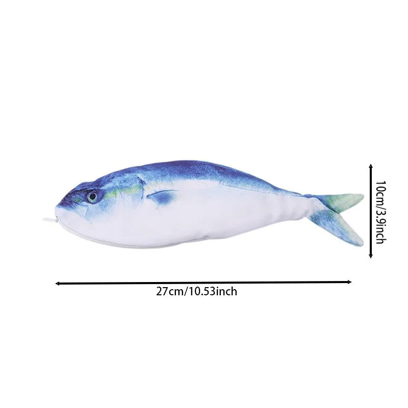 Cute Fish Pencil Case Kawaii Cartoon Zipper Pen Bag