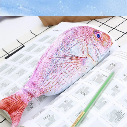 Cute Fish Pencil Case Kawaii Cartoon Zipper Pen Bag