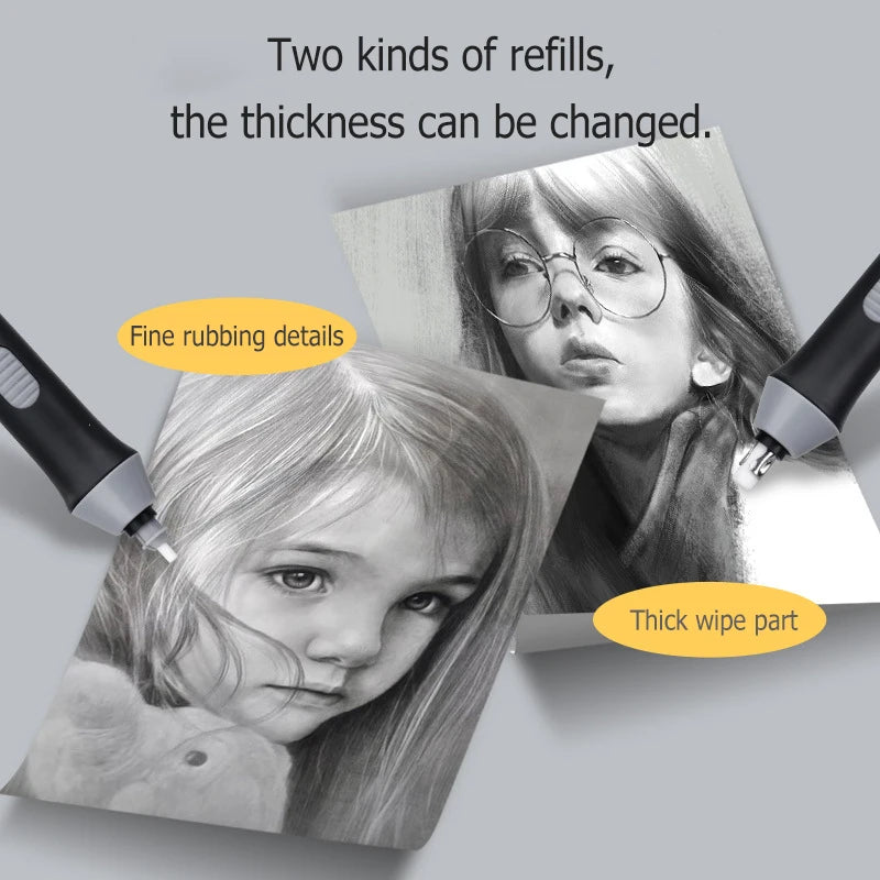 Electric Eraser – Adjustable Thick/Thin Rubber, Safe & Efficient