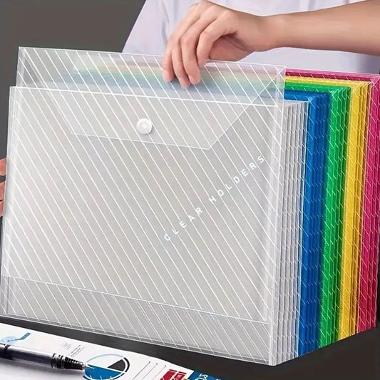 A4 Plastic File Bag Set 10PCS – Transparent Document Storage
